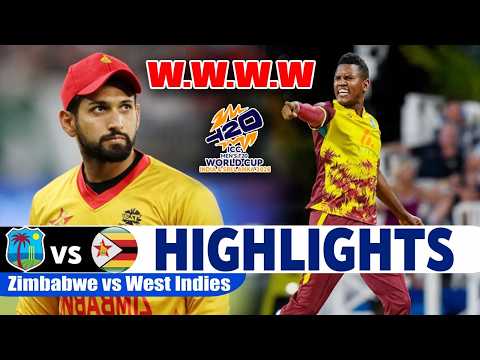 West Indies Vs Zimbabwe Highlights Icc T20 world Cup Match 2026 | WI Vs ZIM Highlights