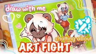 ♡ draw with me | why you should totally do art fight ⚔️✨ + tips for a fun battle!