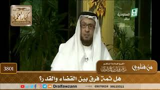 [3801] هل ثمة فرق بين القضاء والقدر؟ - صالح الفوزان