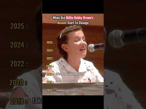 When did Millie Bobby Brown's accent start to change?#MillieBobbyBrown #interview #funny #accent