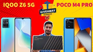 IQOO Z6 vs POCO M4 PRO | GIVEAWAY results | Tech Sober | Best Phone under ₹15000 | Budget Smartphone