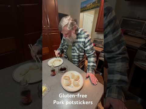Delicious gluten-free pork potstickers.
