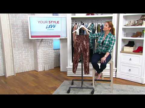 Women with Control Regular Printed Novelty Slim Leg Pants on QVC