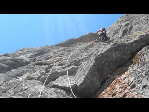 Traseul Poseidon (5A, 6lc) - Coștila, Bucegi