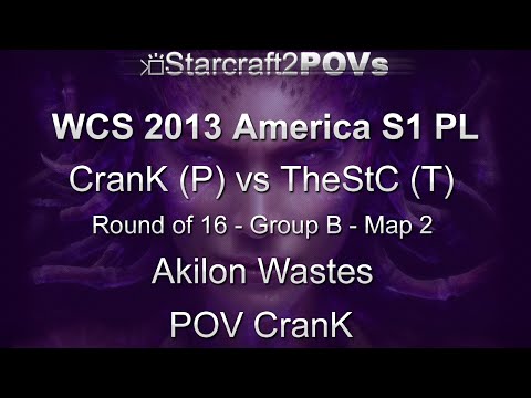 SC2 HotS - WCS 2013 AM S1 PL - CranK vs TheStC - Ro16 Group B - Map 2 - Akilon Wastes - CranK
