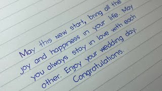 handwriting || Happy Wedding Wishes || Wedding Congratulations Message