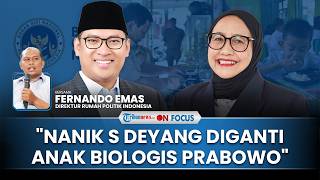 [FULL] Pakar: Nanik S Deyang Tak Murni Mundur karena Sakit, Prabowo Pasti Dapat Info Dugaan Korupsi