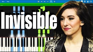 Christina Grimmie - Invisible | Synthesia piano tutorial