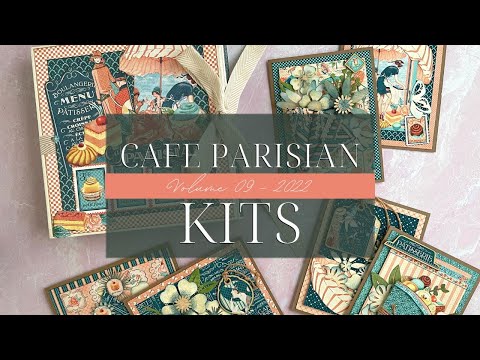 Cafe Parisian Kits - Vol 09 2022 - Trifold Waterfall Folio & Floral Cone Card Set