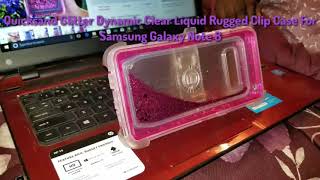 Quicksand Glitter Dynamic Clear Liquid Rugged Clip Case For Samsung Galaxy Note 8