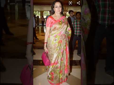 Bollywood actress hema malini designer saree collection//hema malini (dream girl) saree designs💝💞//