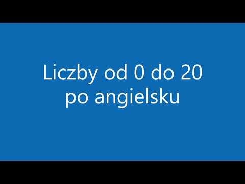 Liczby od 0 do 20 po angielsku