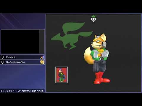 SSS 11.1 SSBM - ZettaVolt (Falco) vs. BigRedAnimeBike (Fox) - Melee WQF