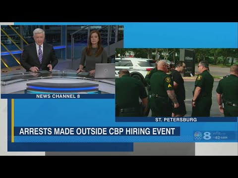 Second day of protests outside of CBP hiring event