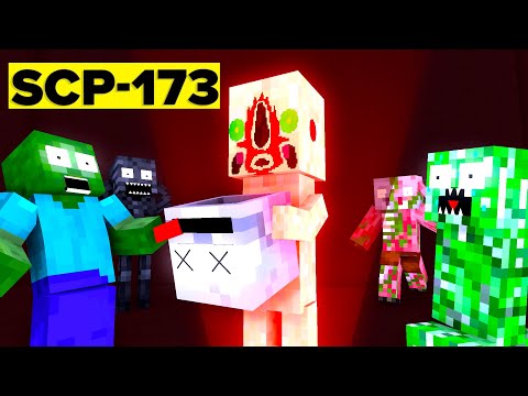MONSTERS VS SCP-173 HORROR CHALLENGE (HALLOWEEN SPECIAL) - Minecraft Animation