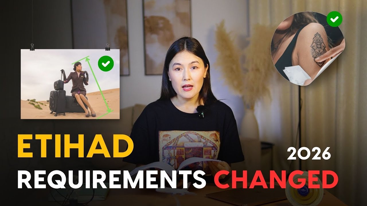 Etihad Cabin Crew requirements: tattoos, height & english fluency