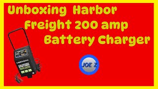 Unboxing  harbor freight Cen tech 2 10 40 200a 6 12v battery charger with engine jump start