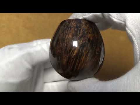 Pipa Fiamma di Re - 1 Corona ♕  By And con vera in argento  - Reverse Calabash - Bent Apple (FR114)