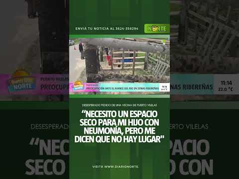 Puerto Vilelas: una vecina reclama un refugio en mejores condiciones para su hijo