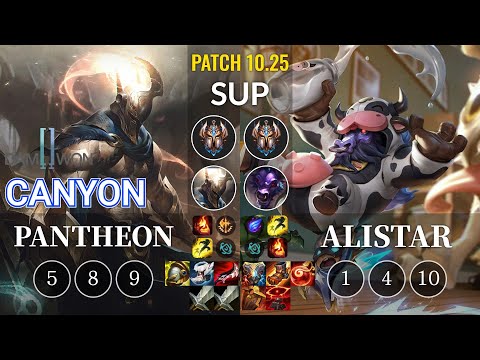 DWG Canyon Pantheon vs Alistar Sup - KR Patch 10.25