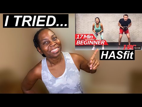 Trying HASfit 17 Min Strength Training Workout for Beginners Routine at Home for Women & Men