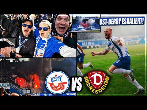 EMOTIONALER OSTDERBY SIEG ESKALIERT! Hansa Rostock - Dynamo Dresden Stadionvlog | Ausschreitungen...