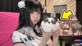 👋 - 【顔出し配信】デカすぎるパンダのマシュマロをついに入手したので捕食する!!!!【べあもりゆるも / beamoriyurumo】