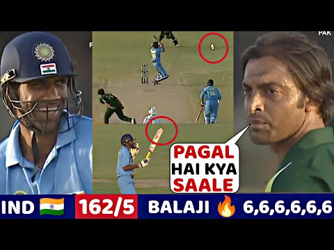 India Vs Pakistan 5th odi 2004 | When Shoaib Akhtar Messed with BALAJI then Balaji gave epic Reply😱🔥