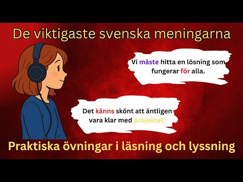 Lär dig svenska! De viktigaste svenska meningarna med praktiska läsövningar