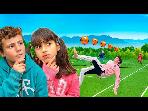ULTIMATE FOOTBALL TENNIS! NEIGHBORS 2vs2 FOOTBALL CHALLENGES