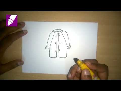 How to draw a Coat | Easy step by step drawing for kids ...