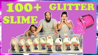 100+ POUNDS OF GLITTER SLIME - WILL IT SLIME?