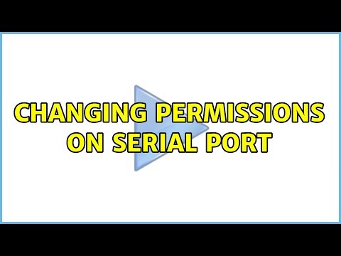 Ubuntu: Changing permissions on serial port