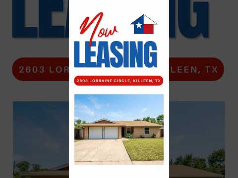 3-Bedroom House for Rent in Killeen property video