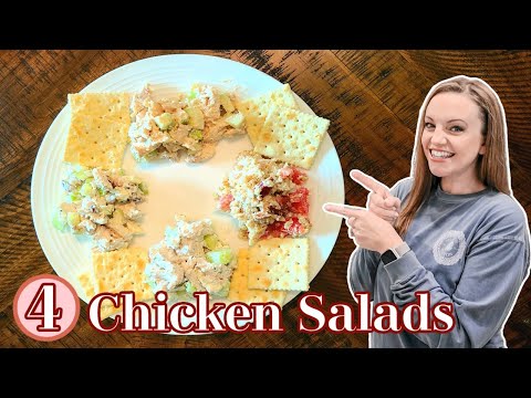 EASY LUNCH IDEAS | 4 CHICKEN SALAD RECIPES | NOT YOUR AVERAGE CHICKEN SALAD
