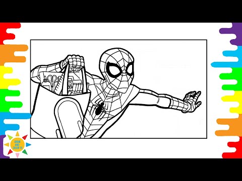 SPIDERMAN on SHOPPING Coloring Pages | Unknown Brain - Faceless (ft. Marvin Divine & Bri Tolani)NCS