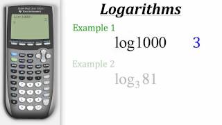 TI Calculator Tutorial: Logarithms