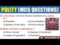 Indian Polity Top 20 MCQs Most Expected Question Polity Gk By Dewashish Sir