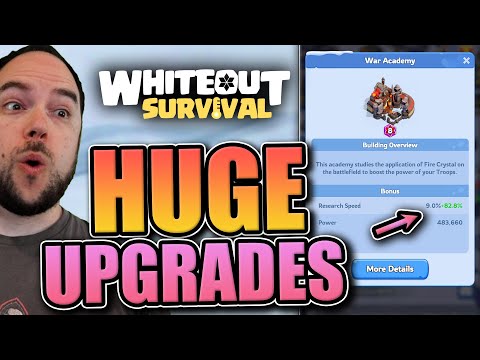 FC8 War Academy [also Valeria upgrades - day 1 SvS Prep] Whiteout Survival
