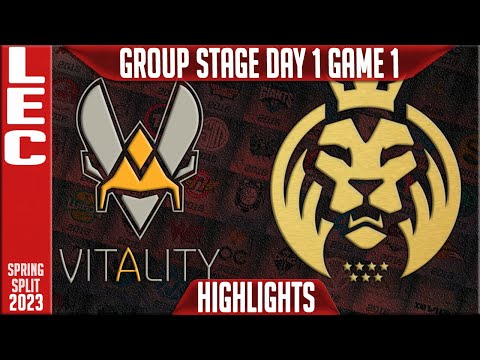 VIT vs MAD Highlights Game 1 | LEC Group Stage Day 1 | Vitality vs MAD Lions G1