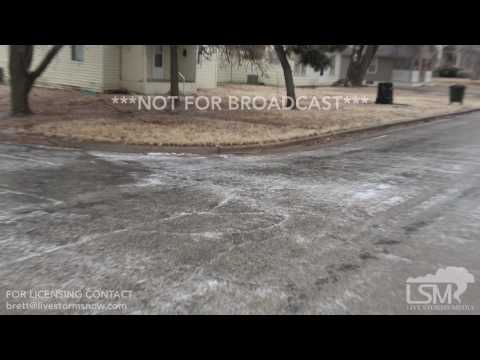 1-15-17 Pratt KS Ice Covered Roads and Sidewalks