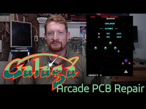 Galaga Arcade PCB Repair - Stuck Music!