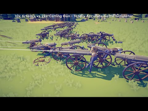 10x Artemis vs Every Units or Gods - Totally Accurate Battle Simulator