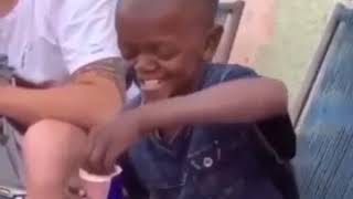 Black african kid drinking red bull epic funny