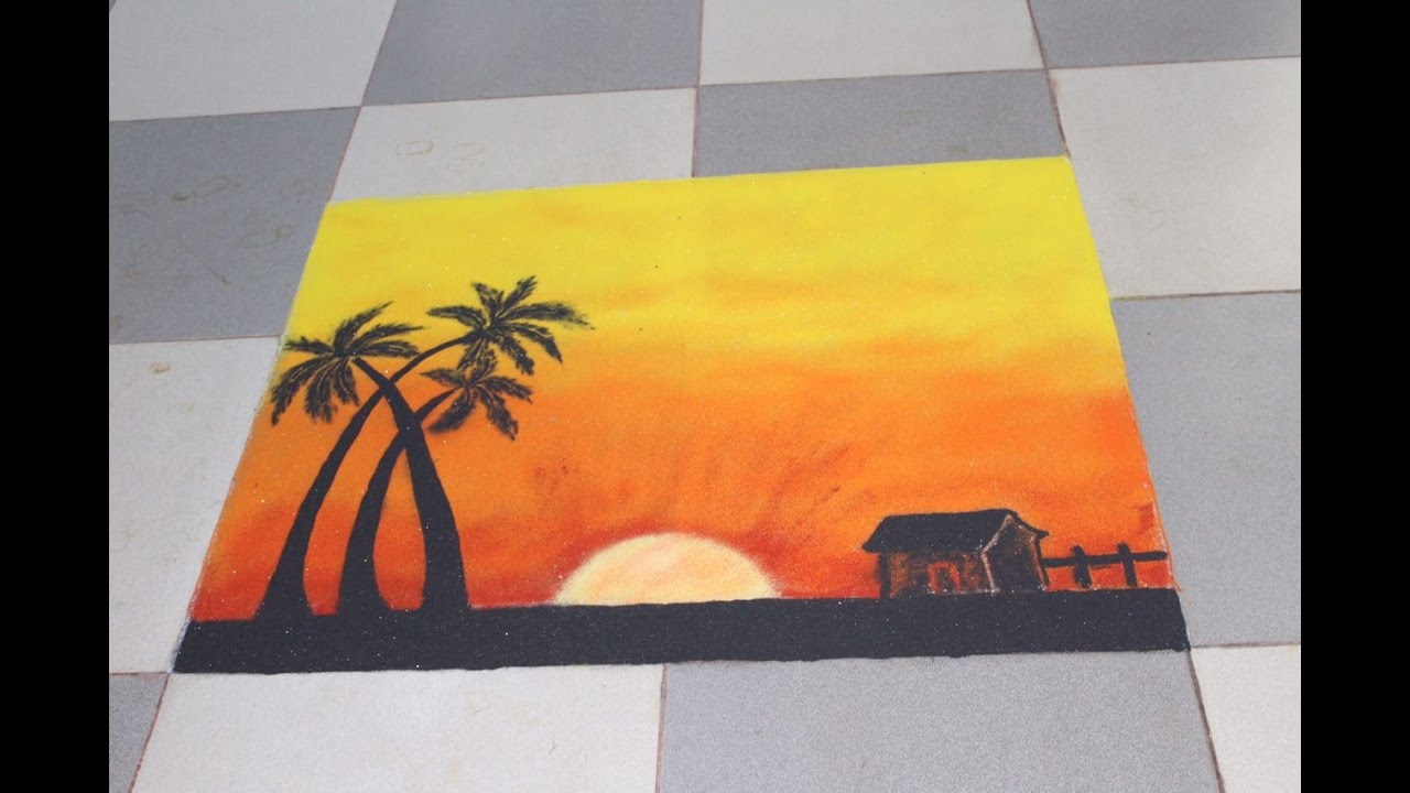 Competition rangoli design nature by monica banugaria