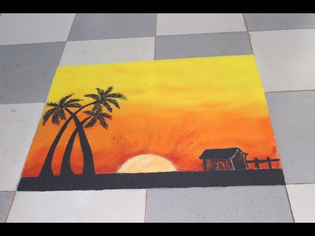 Competition rangoli design nature by monica banugaria
