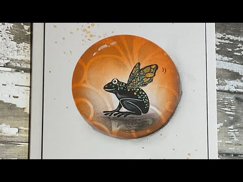 Small Frog With A Birthday Wish card design by Jo Rice #laviniastamps #cardmaking