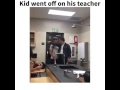 Disrespectful Kid Yelling Obscenities at Teacher