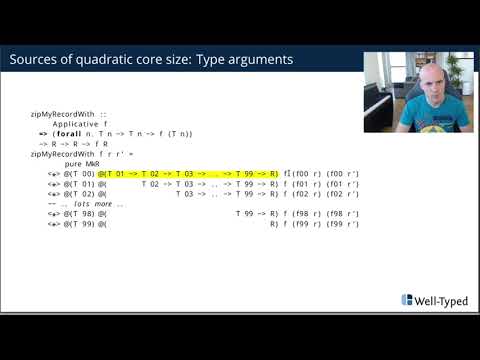 HIW 2021 Avoiding quadratic GHC core code size