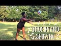 HOW TO UNDERHAND SERVE A VOLLEYBALL! - For Beginners